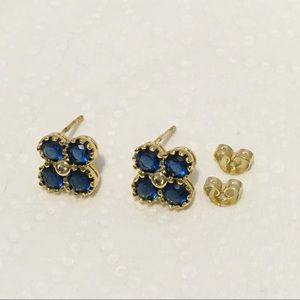 New 18KGP gold flower studs earrings
